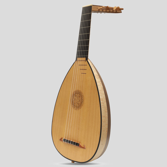 Muzikkon Descant Lute, 7 Course Variegated Walnut and Lacewood