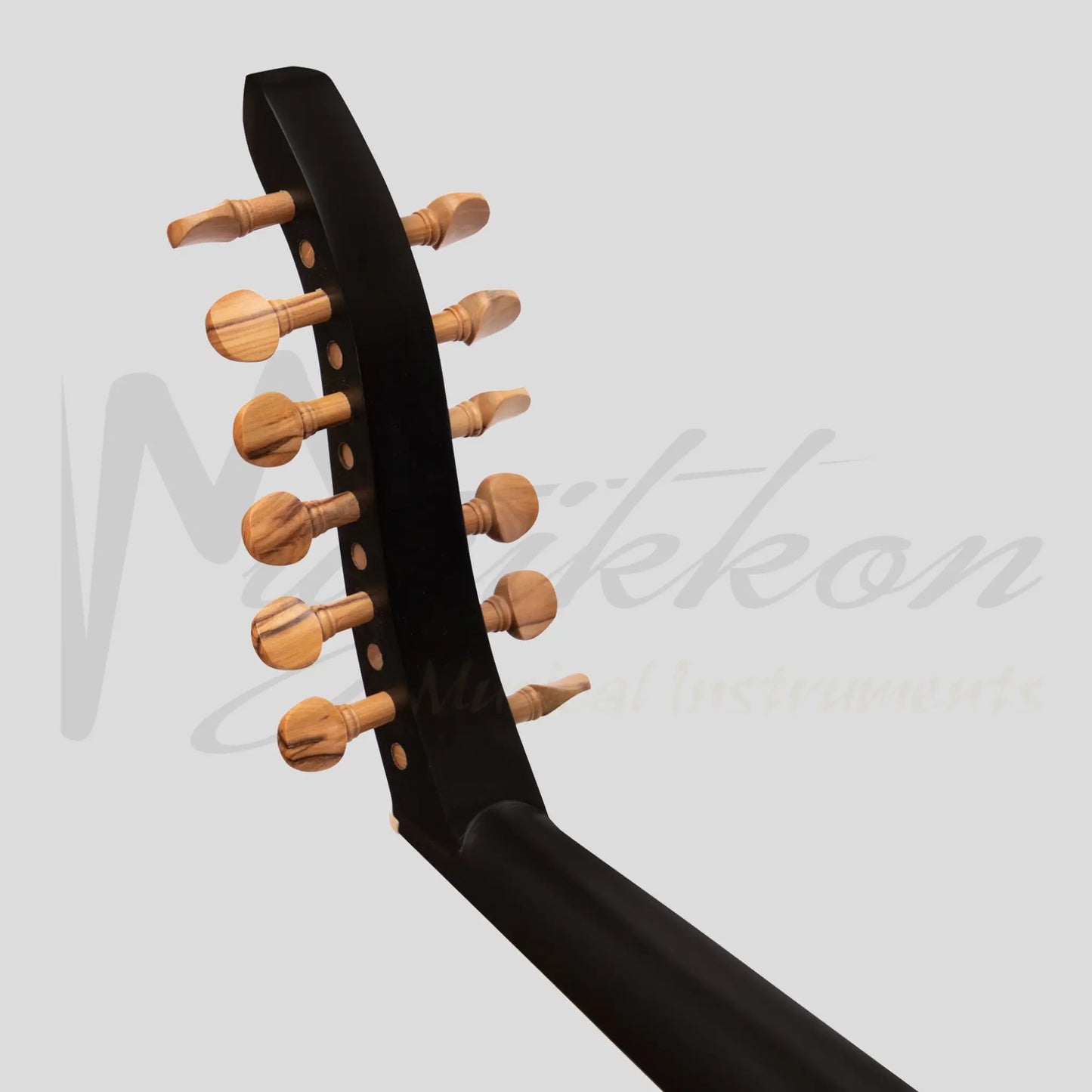 Muzikkon Electric Arabic Frame Oud With Pegs Lacewood Black