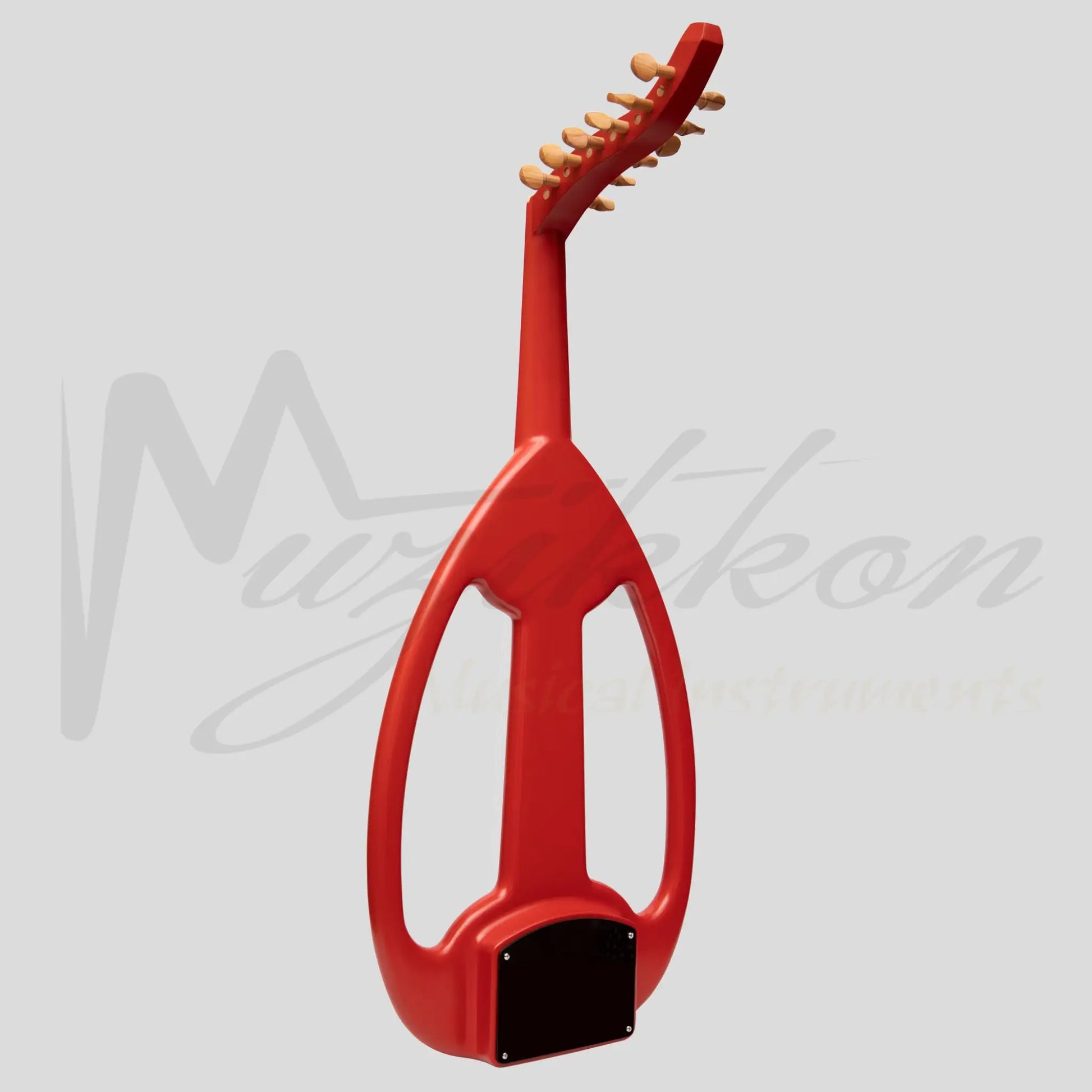 Muzikkon Electric Arabic Frame Oud With Pegs Lacewood Red