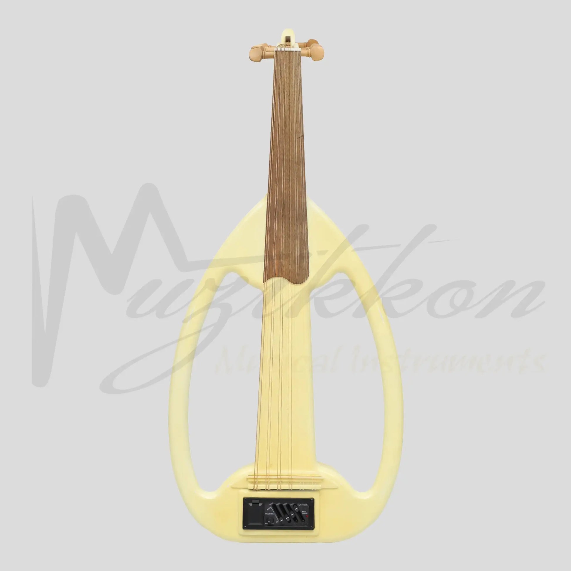 Muzikkon Electric Arabic Frame Oud With Pegs Lacewood White