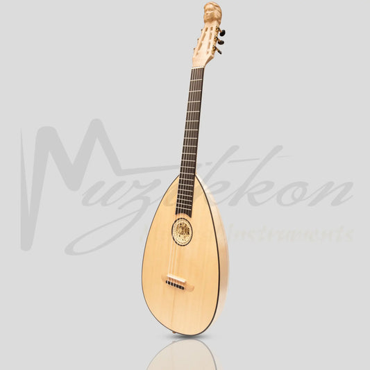 Muzikkon Lute Guitar 6 String Maple