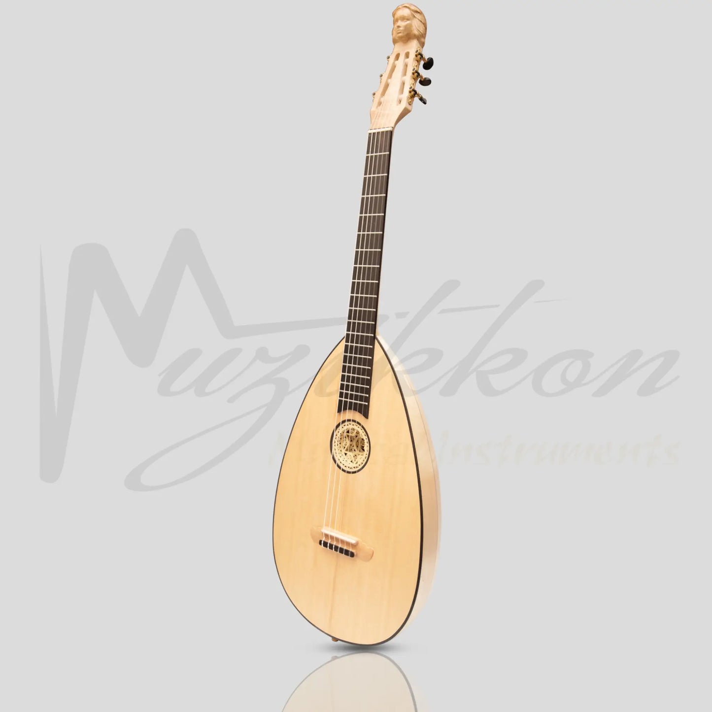 Muzikkon Lute Guitar 6 String Maple