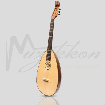 Muzikkon Lute Guitar 6 String Rosewood