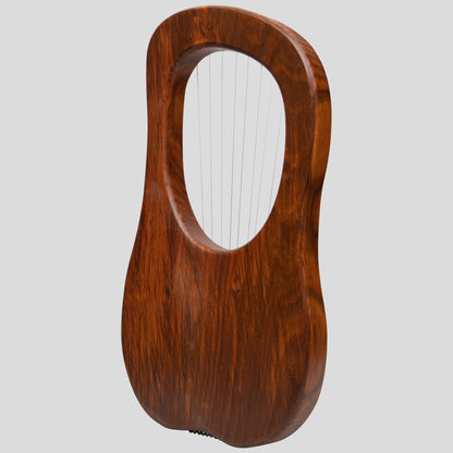 MUZIKKON LYRE HARP, 10 STRING ROSEWOOD ENGRAVED