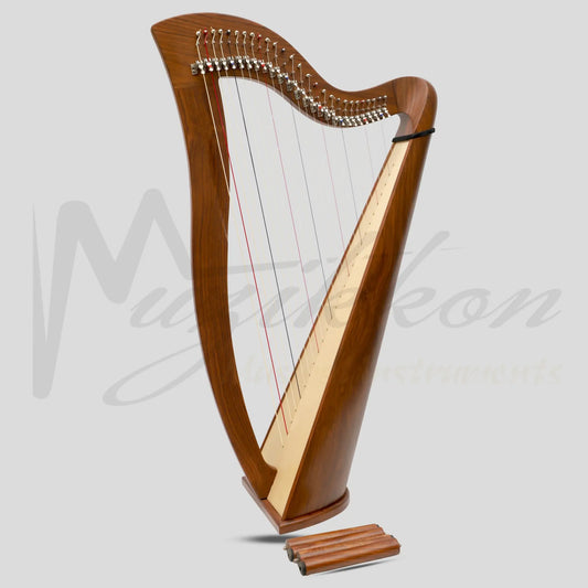 Muzikkon Mchugh Harp 27 String Rosewood Round Back