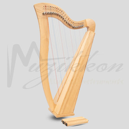 Muzikkon Mchugh Harp 27 Strings Ashwood Square Back