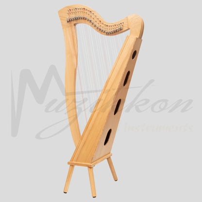 Muzikkon Mchugh Harp 27 Strings Ashwood Square Back