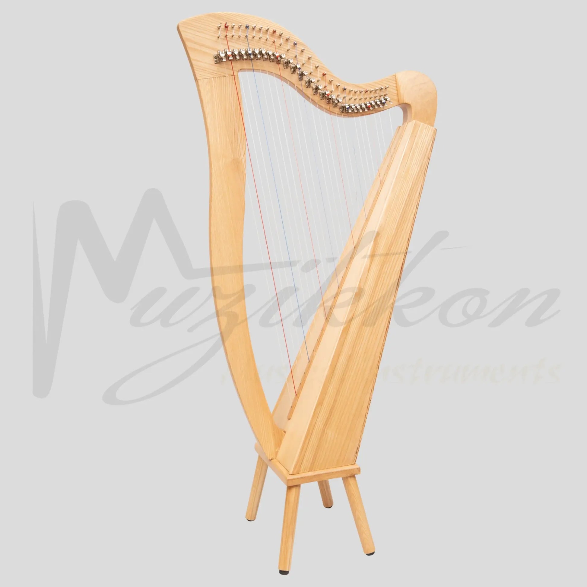 Muzikkon Mchugh Harp 27 Strings Ashwood Square Back