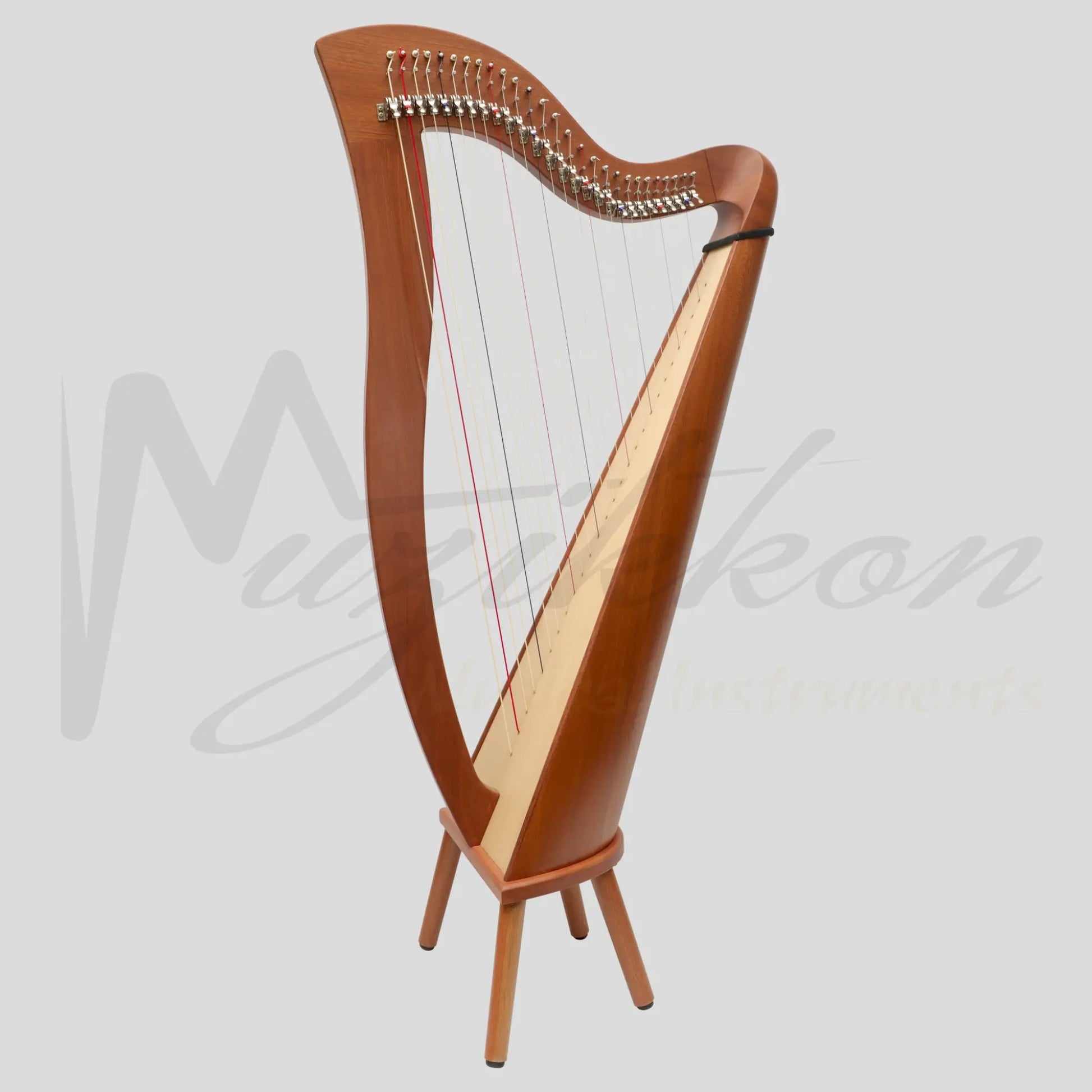 Muzikkon Mchugh Harp 27 Strings Mahogany Round Back