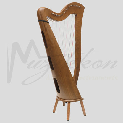 Muzikkon Mchugh Harp 27 Strings Walnut Round Back