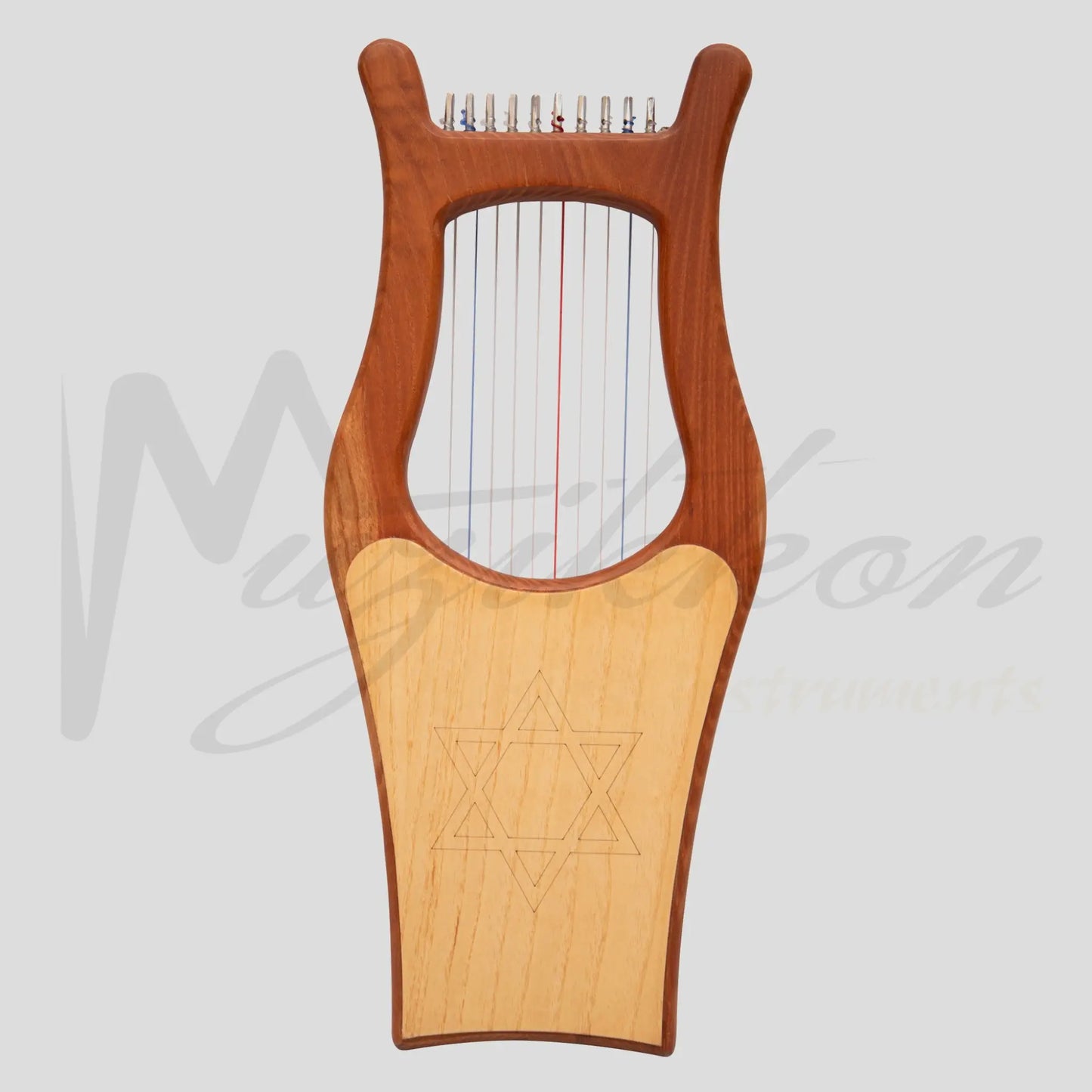 Muzikkon Mini Kinnor Harp 10 String Red Cedar