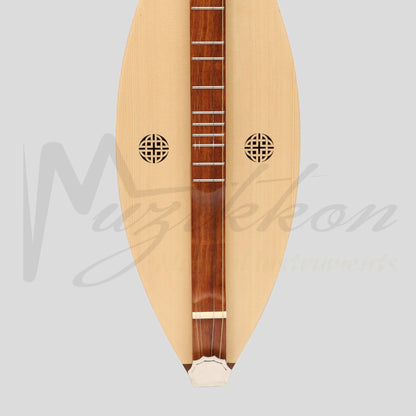 Muzikkon Mountain Dulcimer 4 Strings Knotwork Scroll R-W Silver Gear