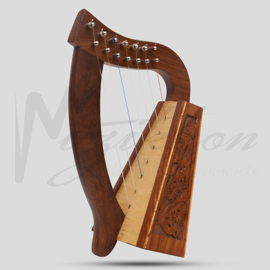 Muzikkon O’carolan Harp 7 String Rosewood Celtic Dragon