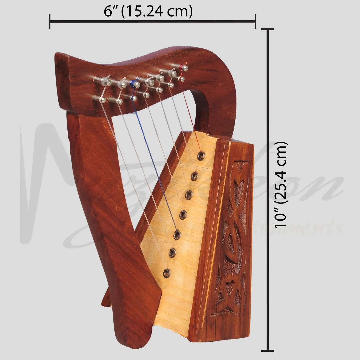 Muzikkon O’carolan Harp 7 String Rosewood Knotwork