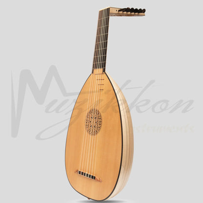 Muzikkon Renaissance Lute 7 Course Deluxe Right Hand After Hieber Maple