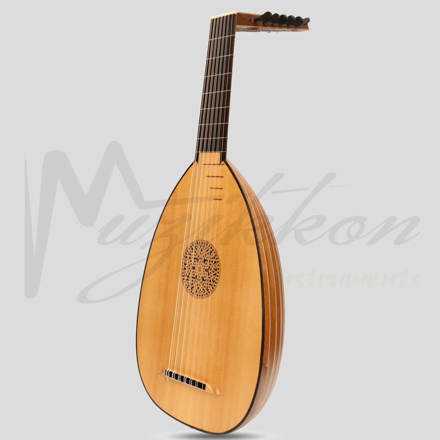 Muzikkon Renaissance Lute 7 Course Deluxe Right Hand After Hieber Walnut