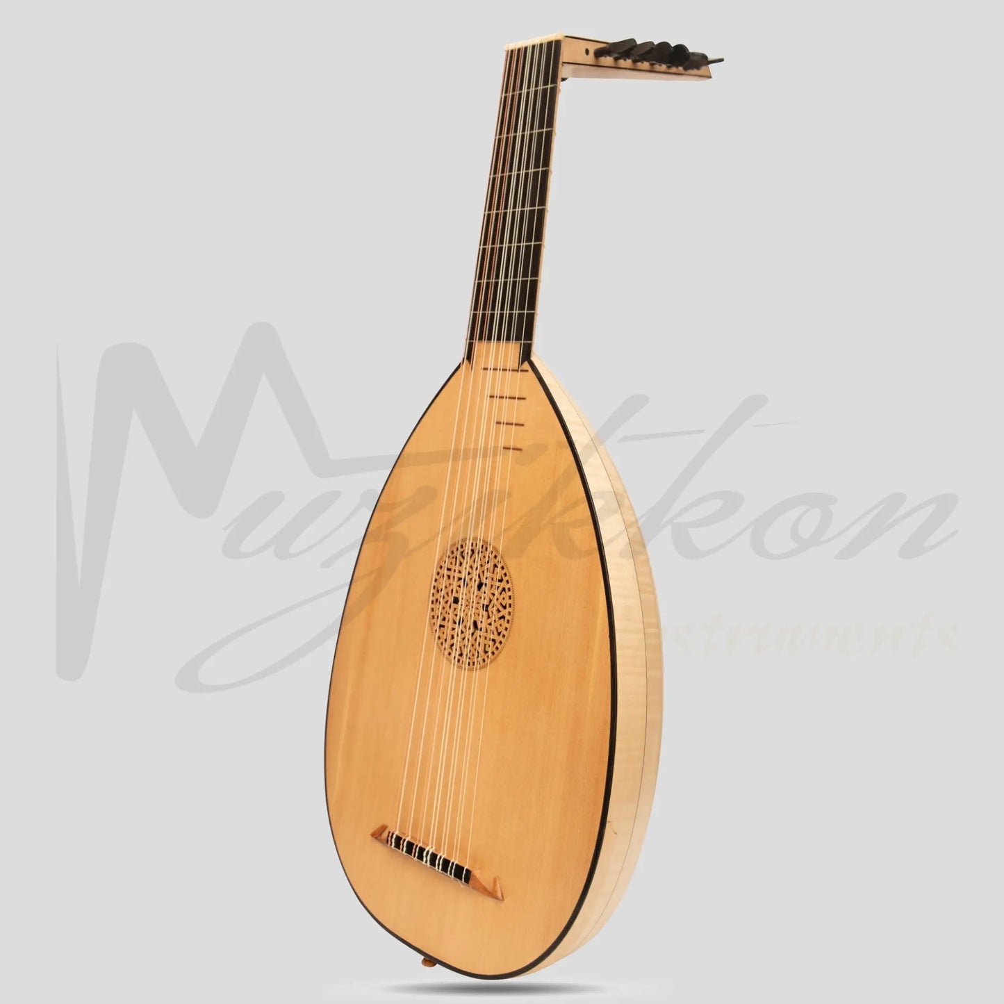 Muzikkon Renaissance Lute 7 Course Right Hand After Hieber Flame Maple