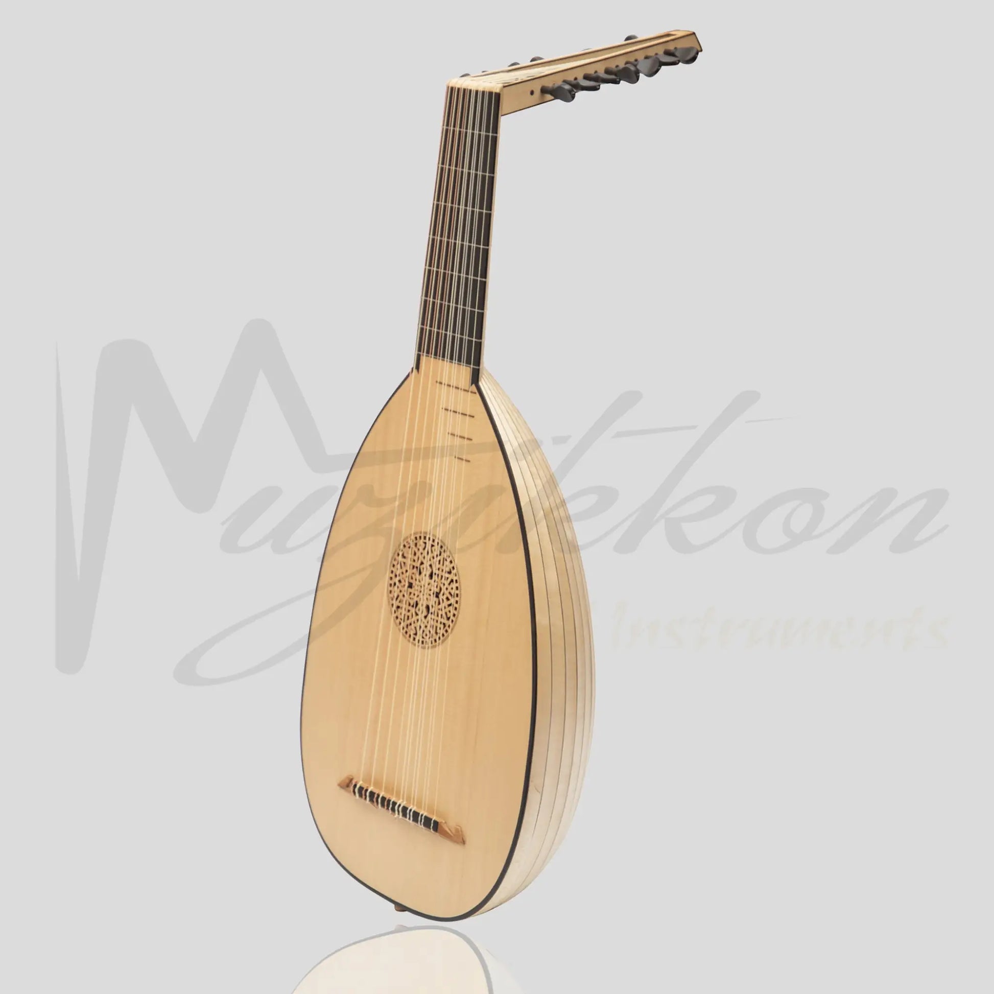 Muzikkon Renaissance Lute 8 Course Deluxe Right Hand After Hieber Maple