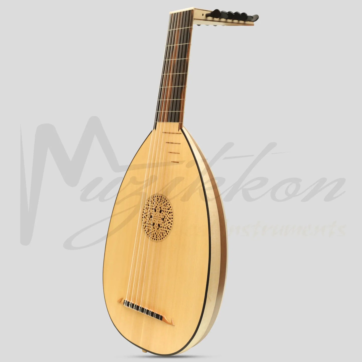 Muzikkon Renaissance Lute 8 Course Right Hand After Hieber Maple/Walnut