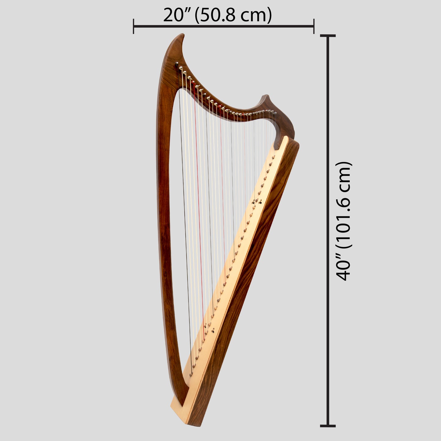 Muzikkon Gothic Harp 29 String Rosewood