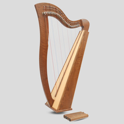 Muzikkon McHugh Harp 27 Strings Walnut Square Back