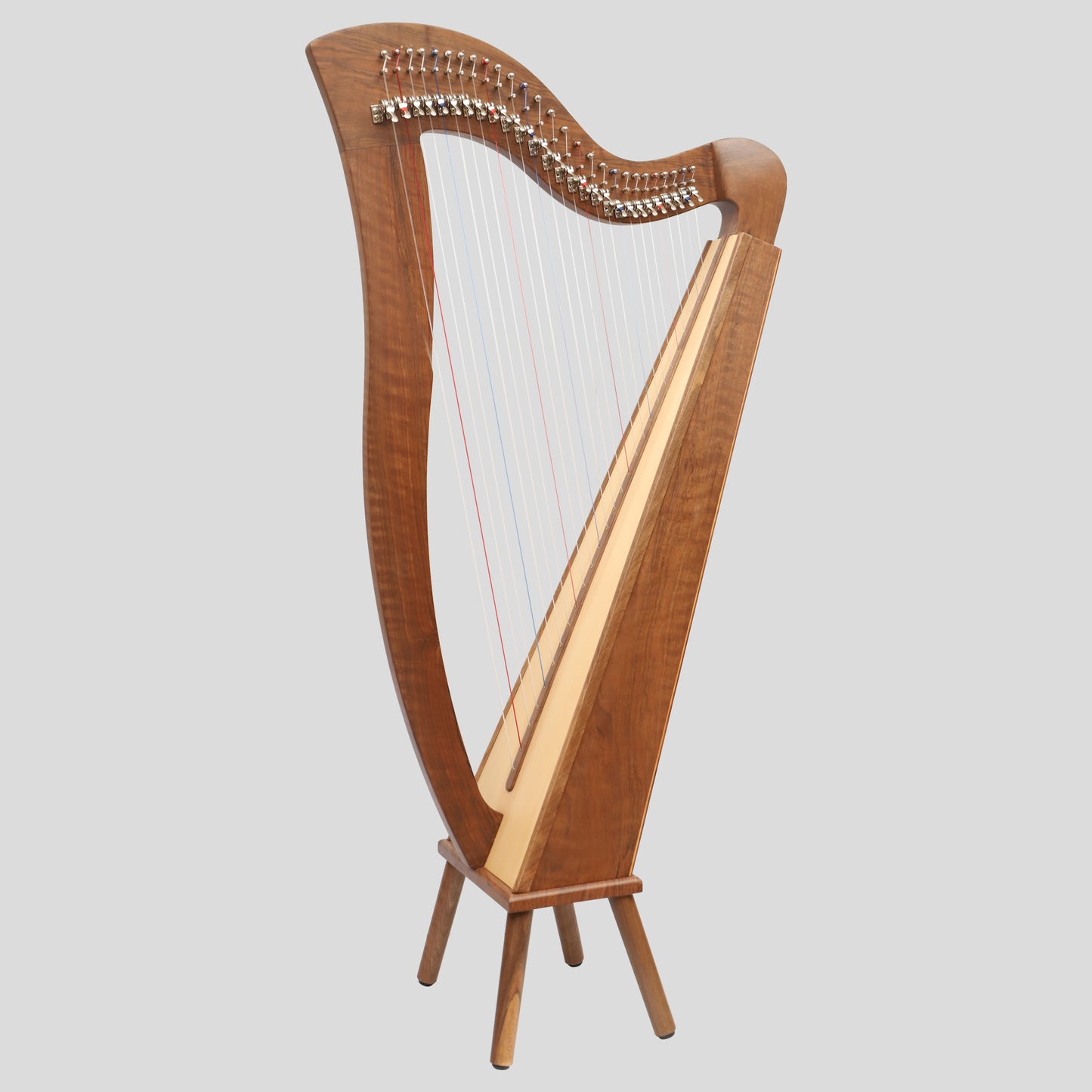 Muzikkon McHugh Harp 27 Strings Walnut Square Back