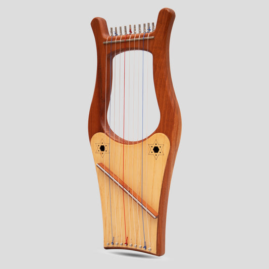 Muzikkon Mini Kinnor Harfe, 10 Saiten Red Cedar