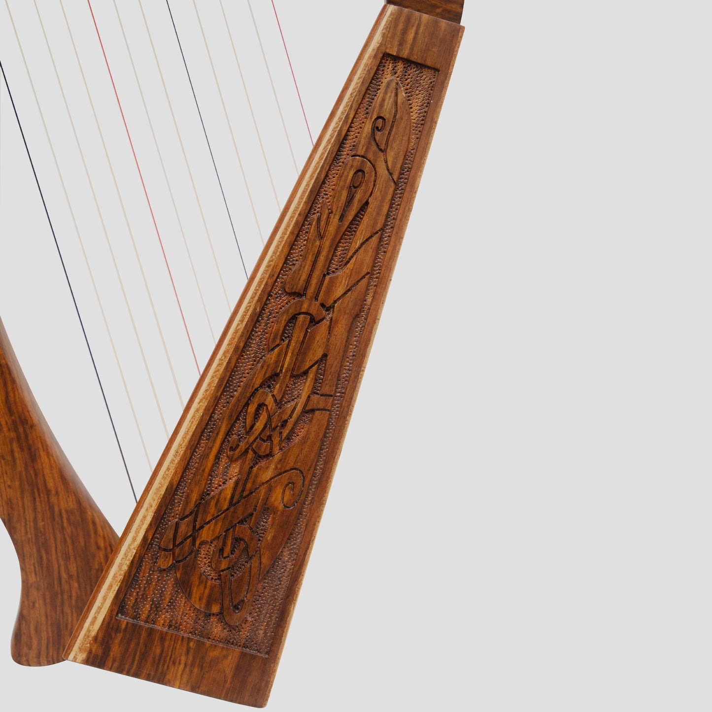 O'Carolan Harp 12 String Rosewood Celtic Dragon