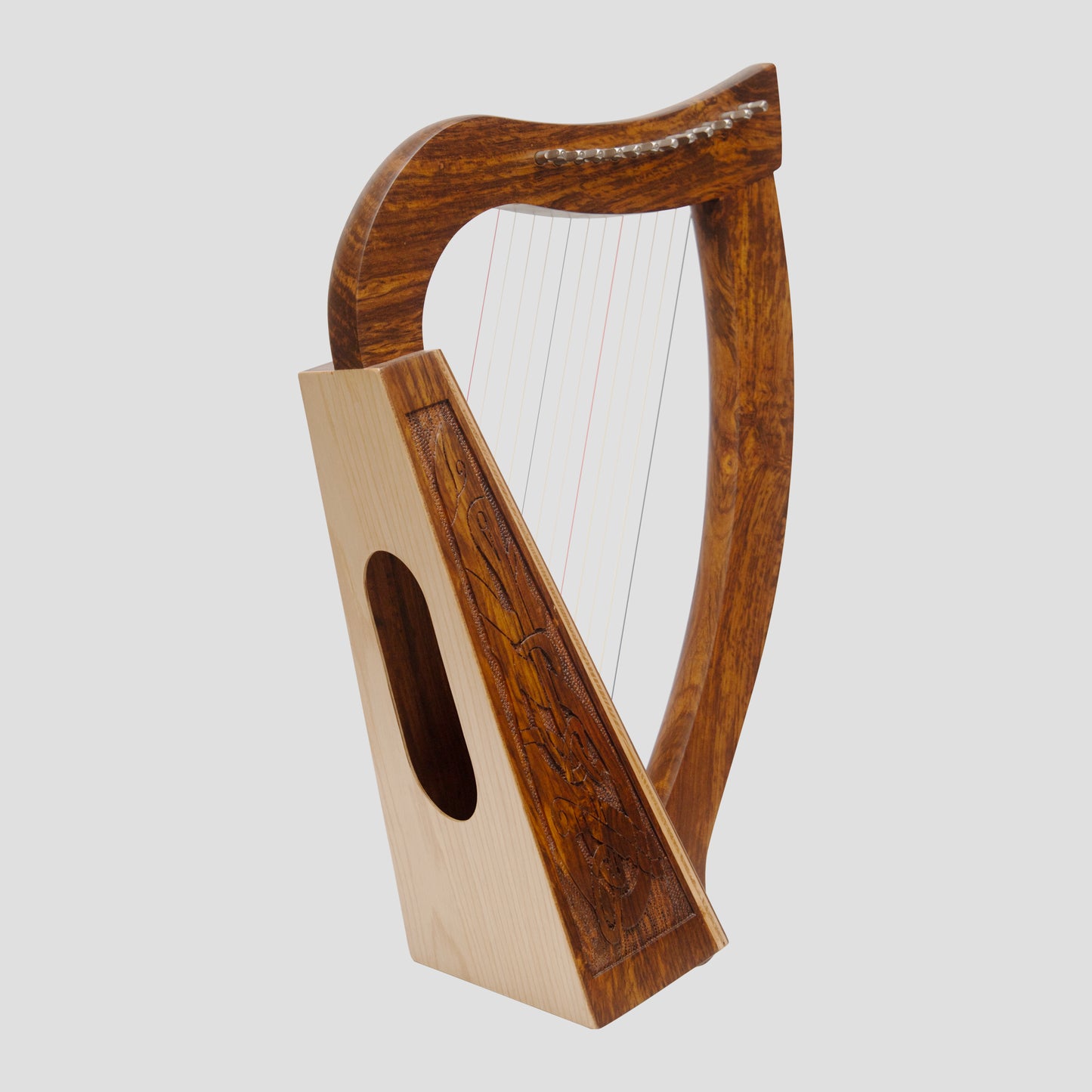 O'Carolan Harp 12 String Rosewood Celtic Dragon