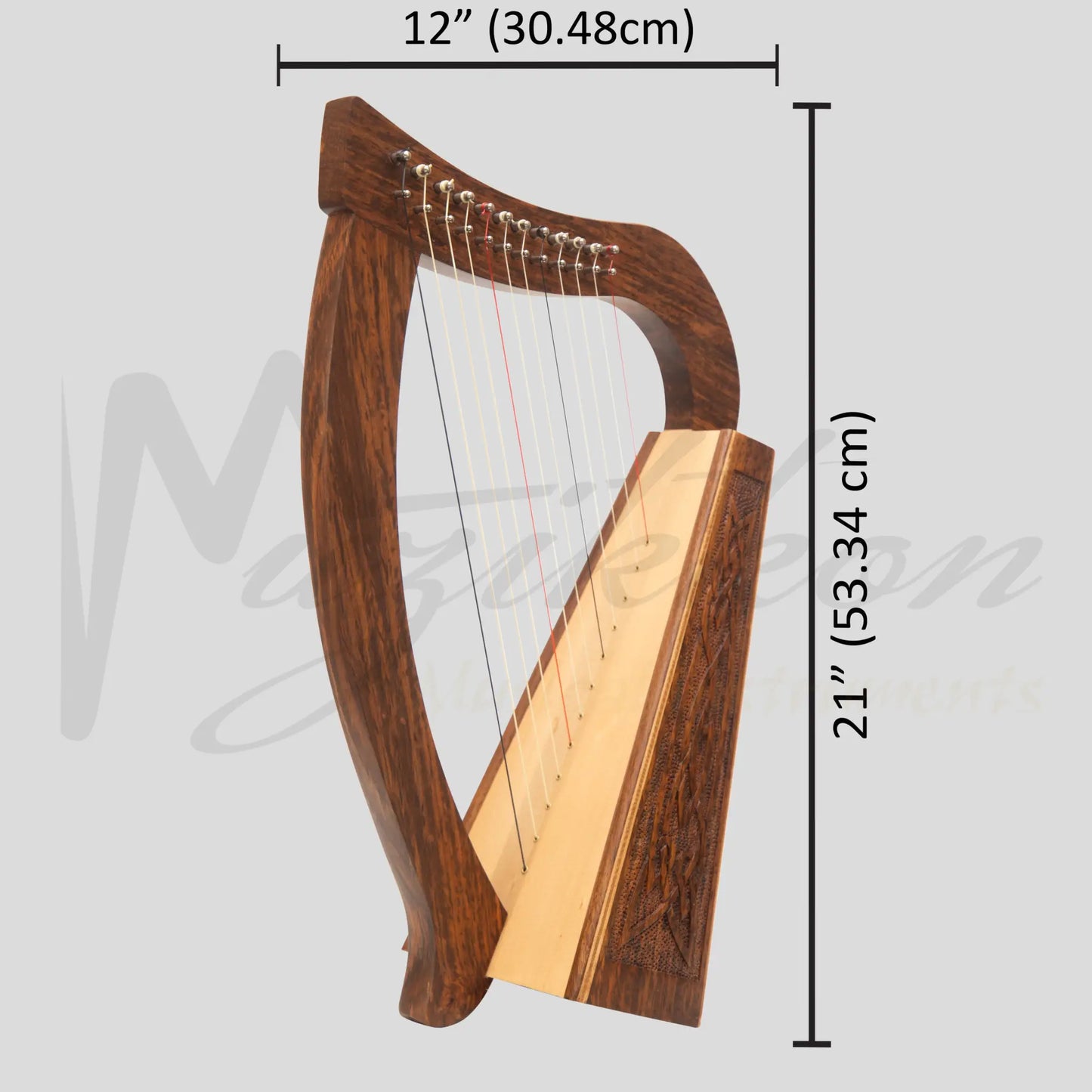 O’carolan Harp 12 String Rosewood Knotwork