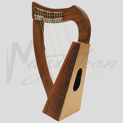 O’carolan Harp 12 String Rosewood Mini-Harp With Sharpening Levers