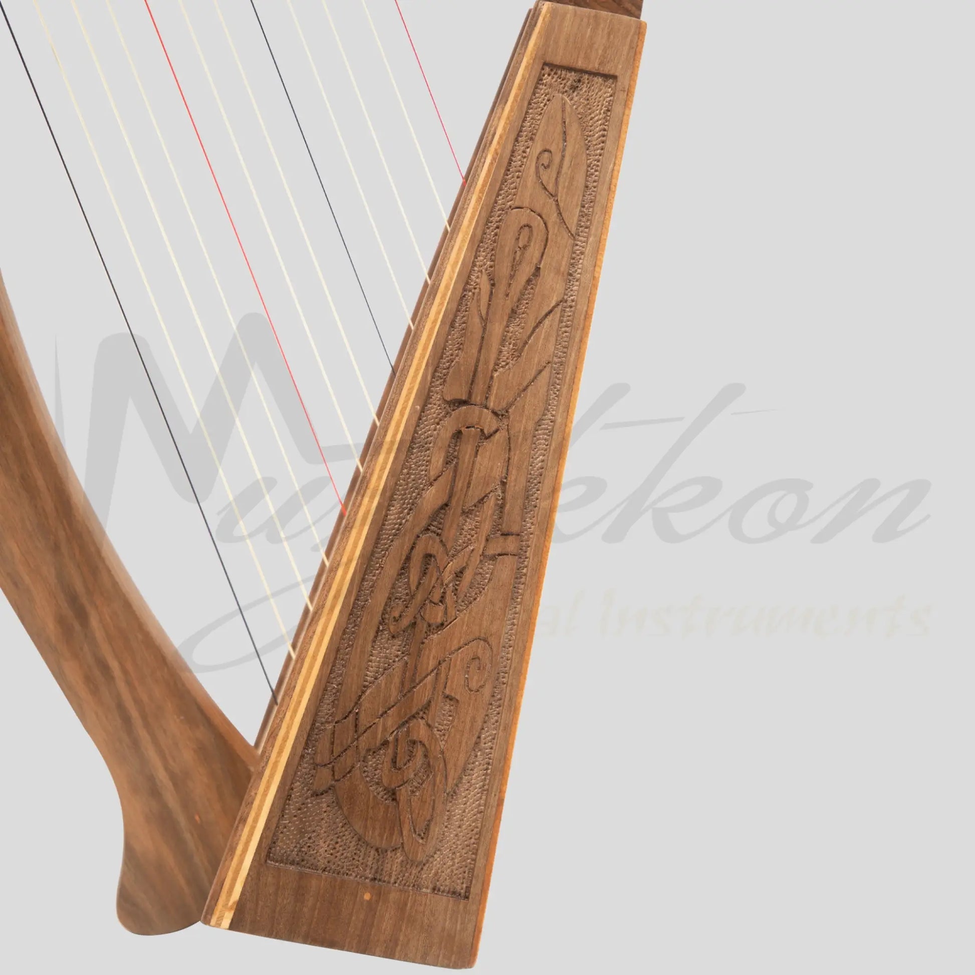 O’carolan Harp 12 String Walnut Celtic Dragon