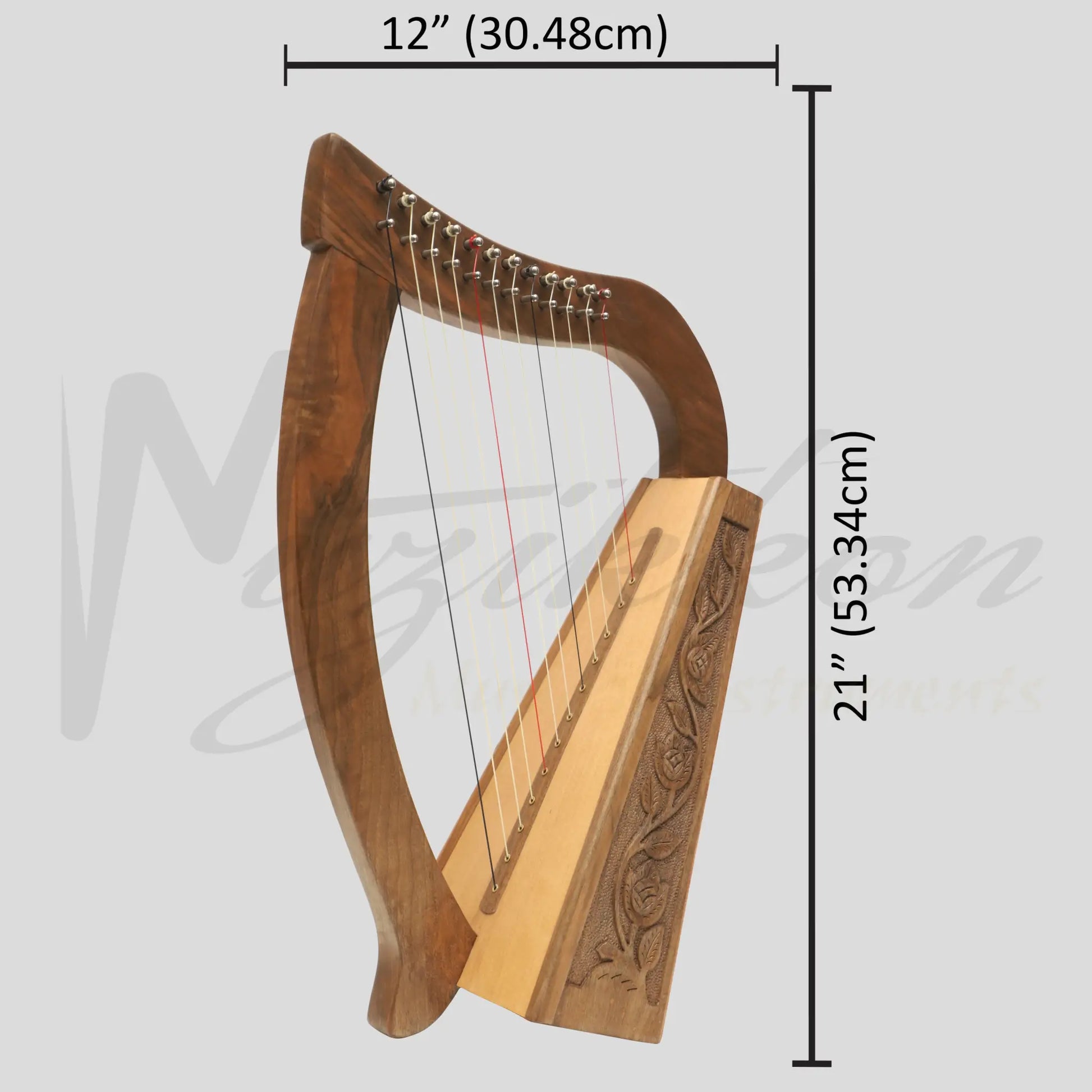 O’carolan Harp 12 Strings Walnut