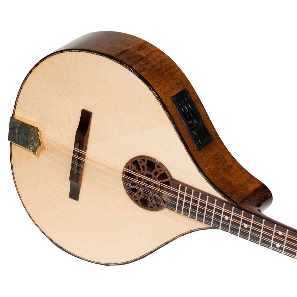 Traditional Electro Acoustic Irish Concert Bouzouki , 8 Strings ,Maple Body  with Spruce Top